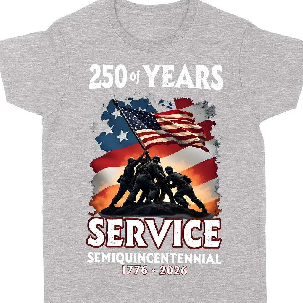 250 Years Of Service Semiquincentennial Shirt | Happy 250th Birthday USA | Patriotic 4th Of July Tee | America 250th Anniversary 682491