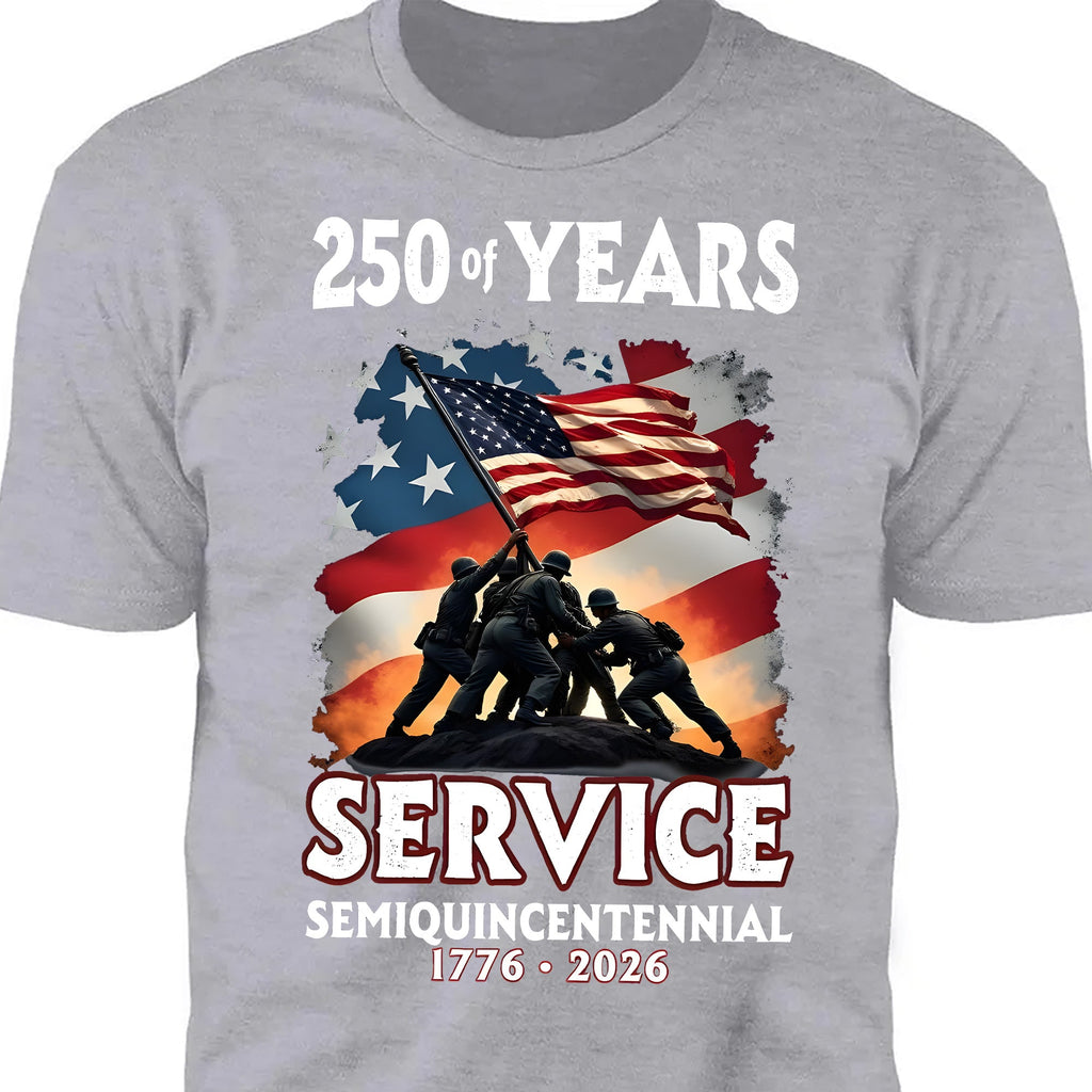 250 Years Of Service Semiquincentennial Shirt | Happy 250th Birthday USA | Patriotic 4th Of July Tee | America 250th Anniversary 682491