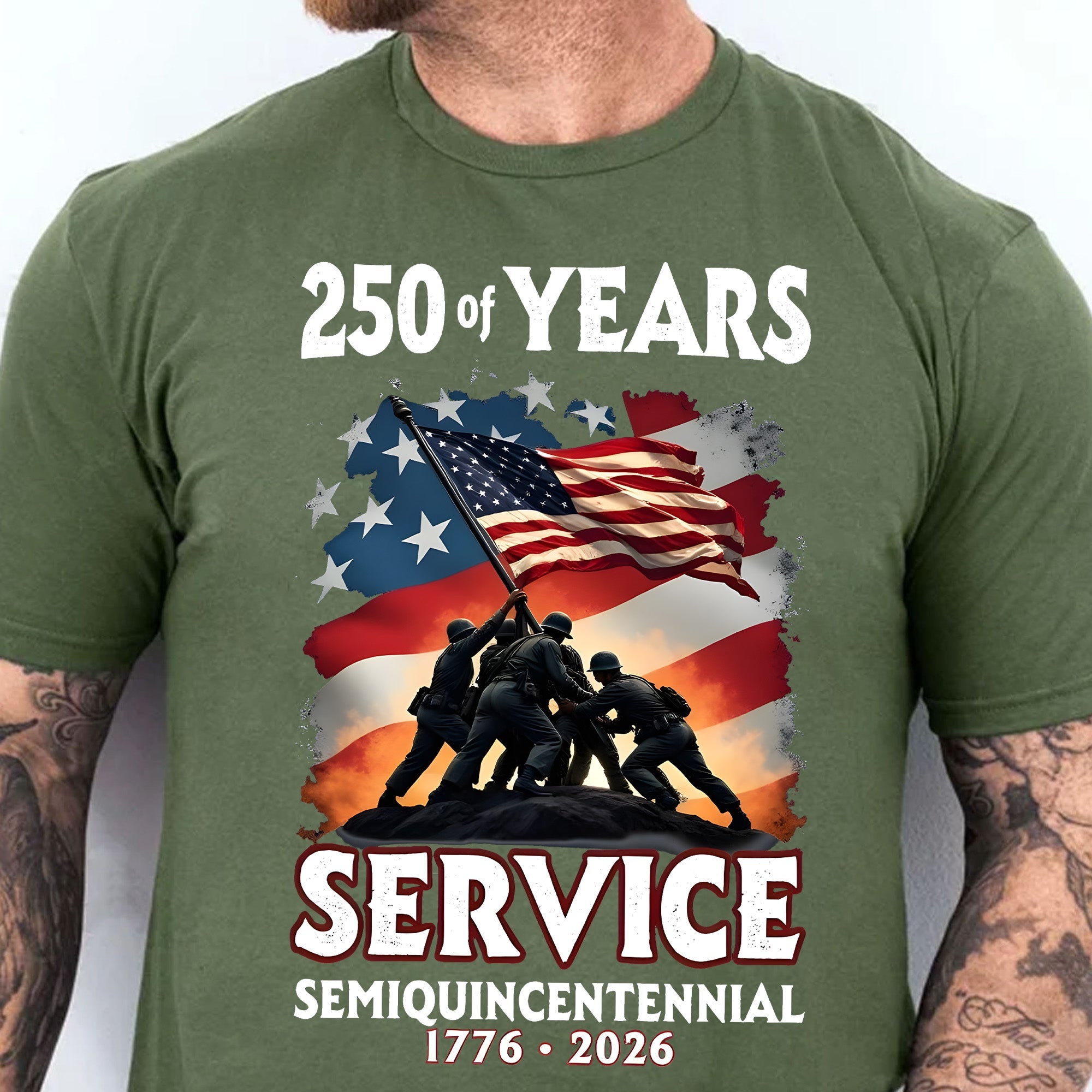 250 Years Of Service Semiquincentennial Shirt | Happy 250th Birthday USA | Patriotic 4th Of July Tee | America 250th Anniversary 682491