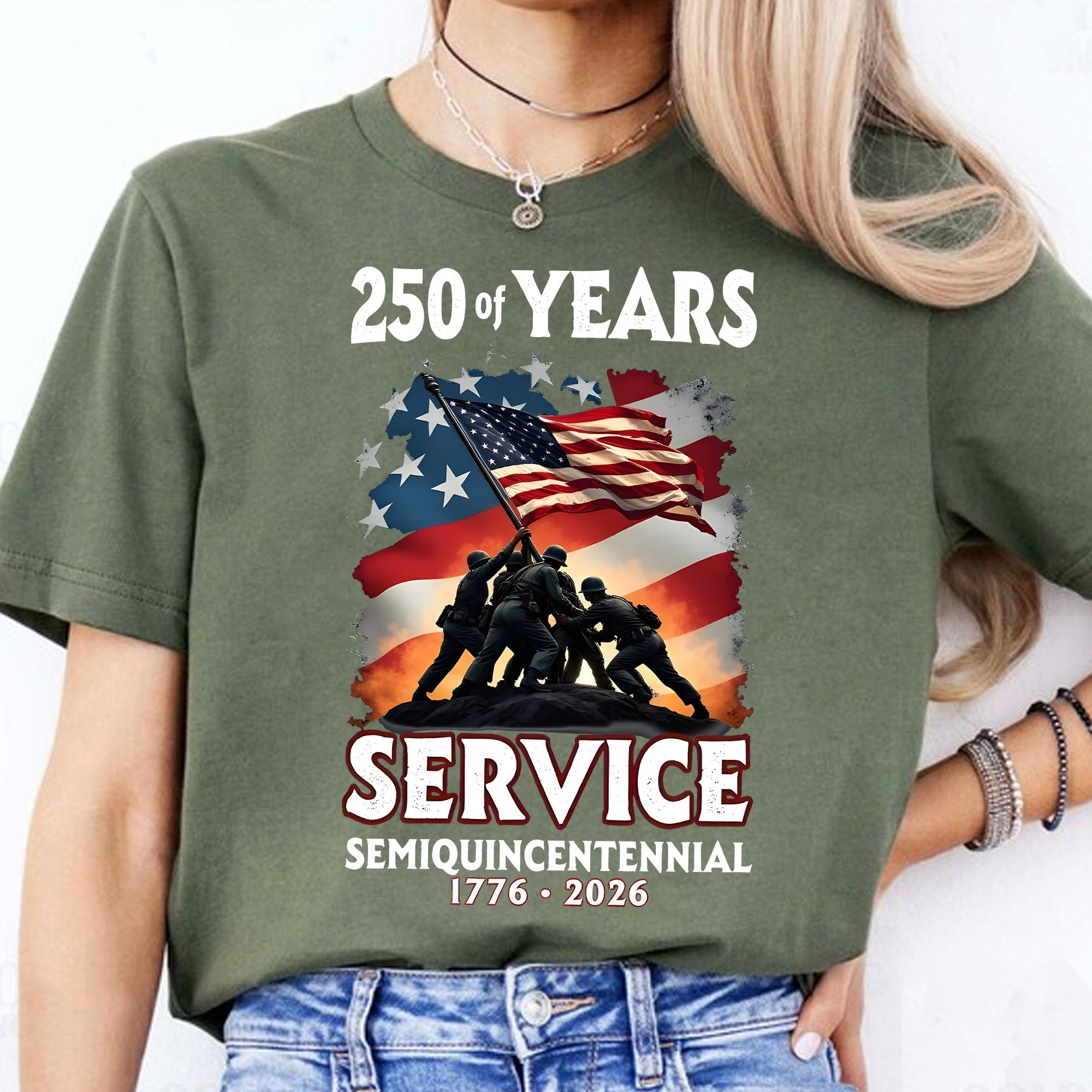 250 Years Of Service Semiquincentennial Shirt | Happy 250th Birthday USA | Patriotic 4th Of July Tee | America 250th Anniversary 682491